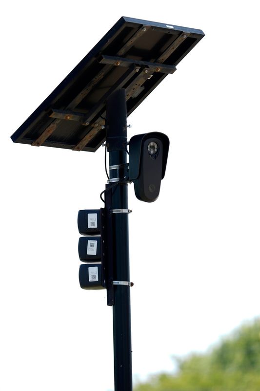 A Flock camera on Pontiac Trail Road near Haggerty in Commerce Township on Thursday, August 6, 2026.