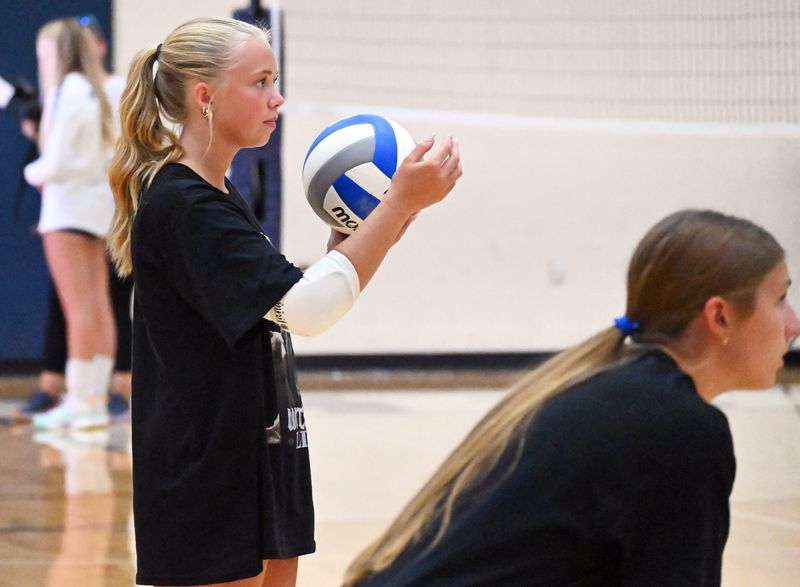 Petoskey senior Kaitlyn Speigl showed some flashes as an outside hitter a year ago and is one of a handful back with varsity experience on a young team in 2026.