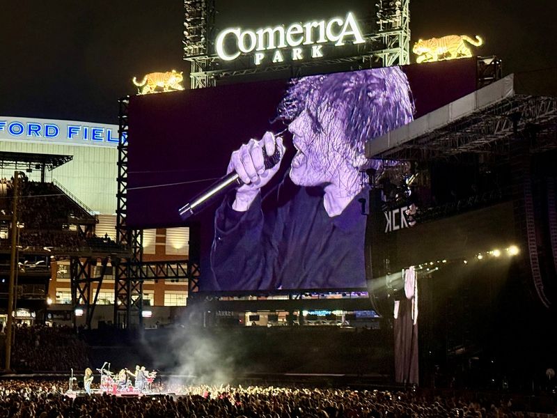 My Chemical Romance performs at Comerica Park in Detroit on Aug. 21, 2026.