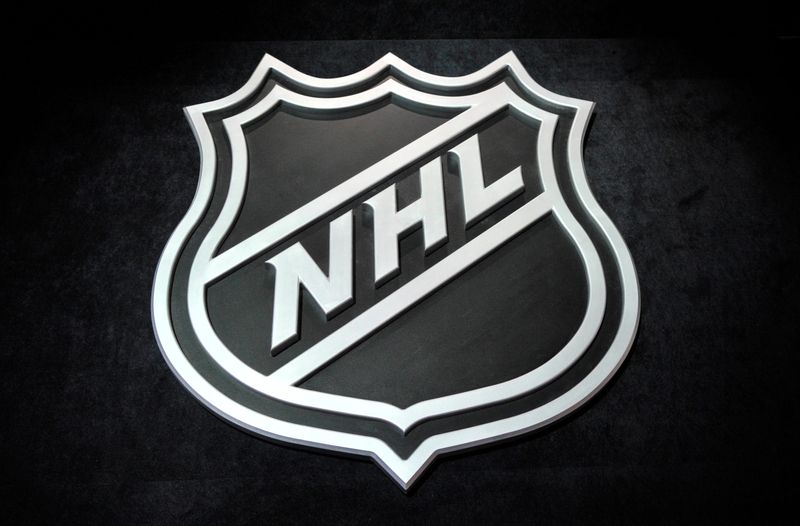 A general view of the NHL shield logo.