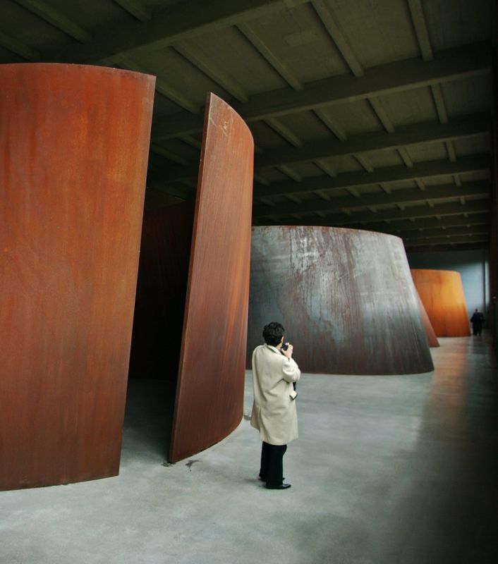 "Torqued Ellipse II," 1996, and "Double Torqued Ellipse," 1997, by Richard Serra, is on permanent display at Dia:Beacon.