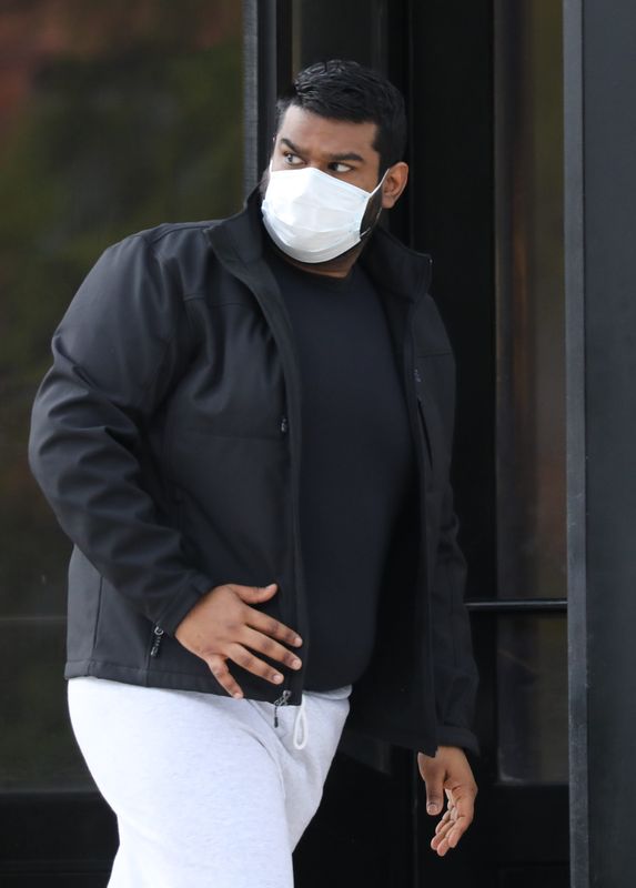 Anand Singh, a fired Westchester legislative aide, leaves the federal courthouse in White Plains, following a bail hearing May 3, 2023 after he was charged with enticing a minor. He pleaded guilty in February 2026 and was sentenced June 20 to two years in prison.