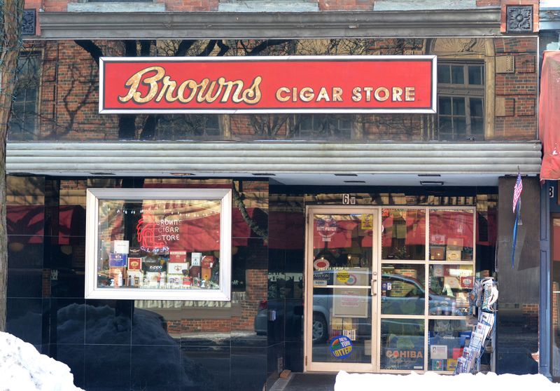 Pictured is the storefront of Brown's Cigar Store, the oldest business on Market Street.