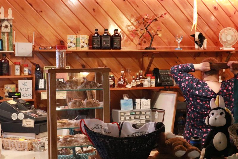 The maple syrup and other goodies are available at the gift shop on the way out at the Maple Tree Inn.