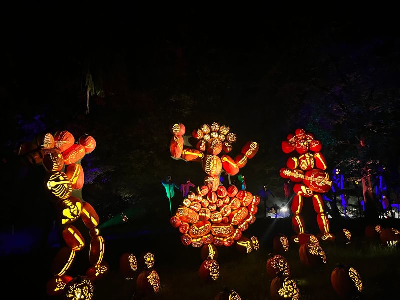 A new Day of the Dead tribute debuts at the Great Jack-O-Lantern Blaze in Croton-on-Hudson on Sept. 13, 2023.