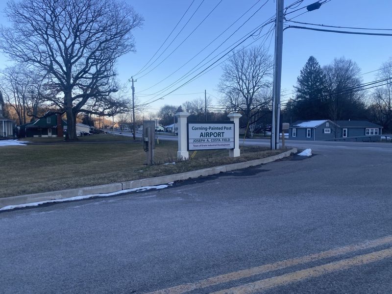 A look at the entrance of Corning-Painted Post Airport, the Joseph A. Costa Field.