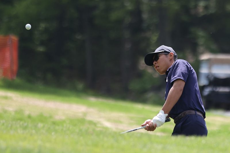 Newburgh's Josh Yan competes in the OCIAA boys golf championships in West Point, NY on May 13, 2024. ALLYSE PULLIAM/For the Times Herald-Record