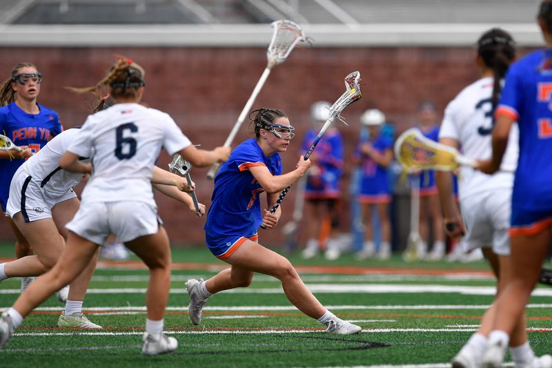 Penn Yan's Bailey Cooper drives for the goal during a Class D semifinal at the NYSPHSAA Girls Lacrosse Championships in Cortland, N.Y., Friday, June 7, 2024. Penn Yan's season ended with an 18-4 loss to Cold Spring Harbor-VIII.