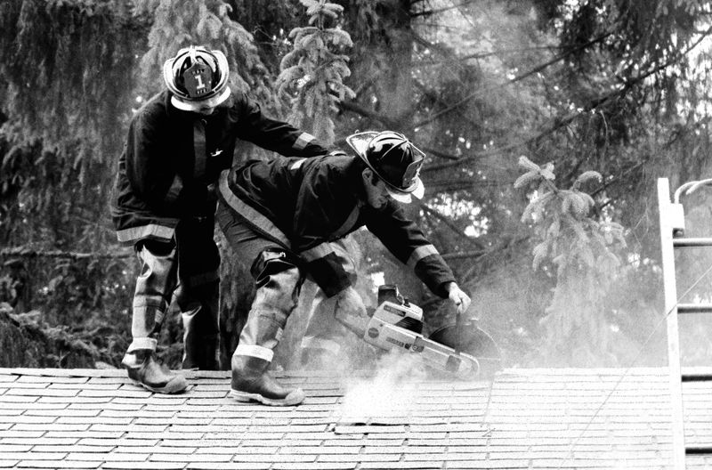 Valhalla firefighters battle a blaze that destroyed the Dam Site Inn on North Kensico Avenue and West Lake Drive at the top of the Kensico Dam n Valhalla June 29, 1980.