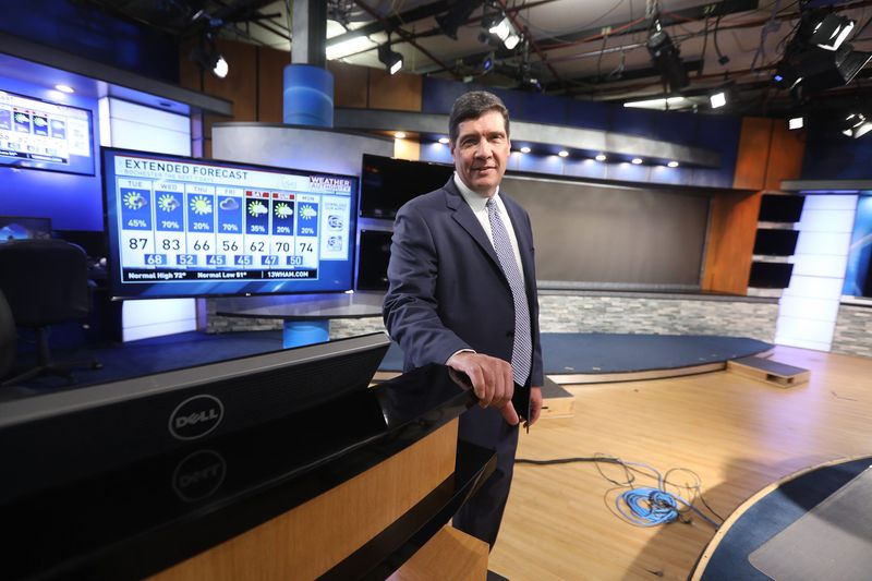 Glenn Johnson in 2021 on his final days at WHAM-TV (Channel 13) as a chief meteorologist. He was laid off after 36 years at the news station and just weeks later went to work for WHEC-TV (Channel 10).
