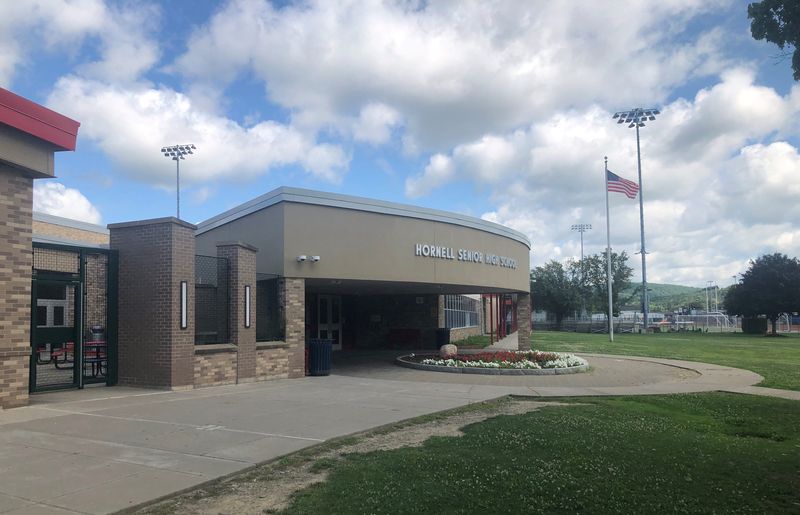 Hornell Senior High School, home of the Red Raiders.