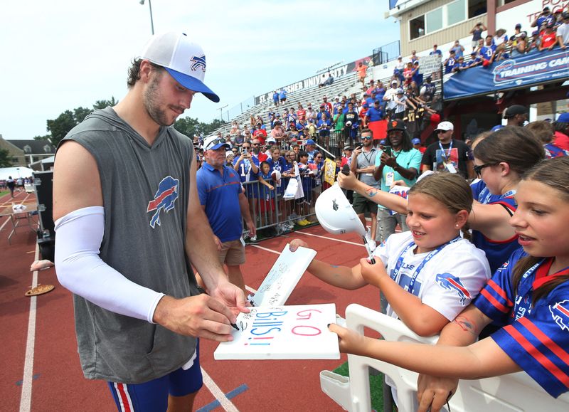 Josh Allen is the reigning NFL MVP as he returns to St. John Fisher University for training camp.