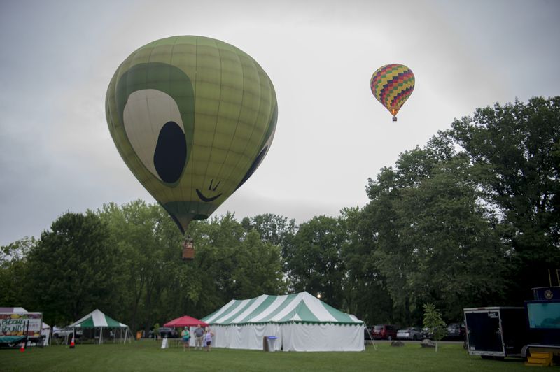Hot Air Balloon launch for the 40th annual Spiedie Fest in Otsiningo Park in the early hours August 3, 2024.