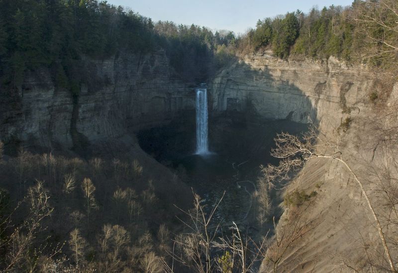 The view from the Falls Overlook at Taughannock Falls State Park in Trumansburg.