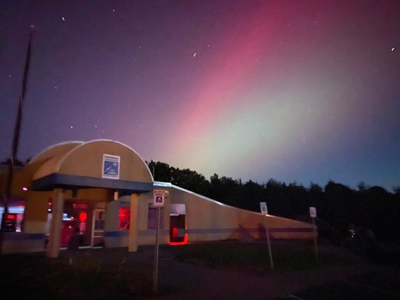 The Northern Lights captured at the Kopernik Observatory and Science Center on Thursday, Oct. 10.
