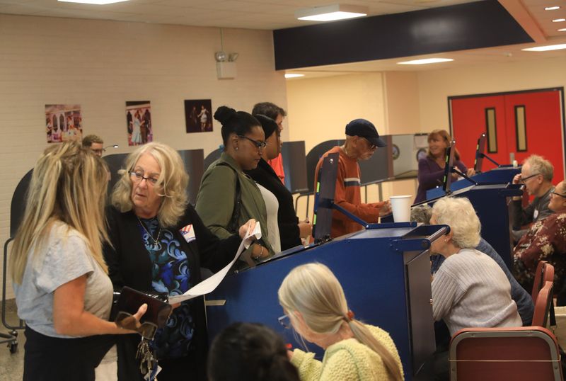 Voting at Roy C. Ketcham High School in Wappingers Falls on November 5, 2024.