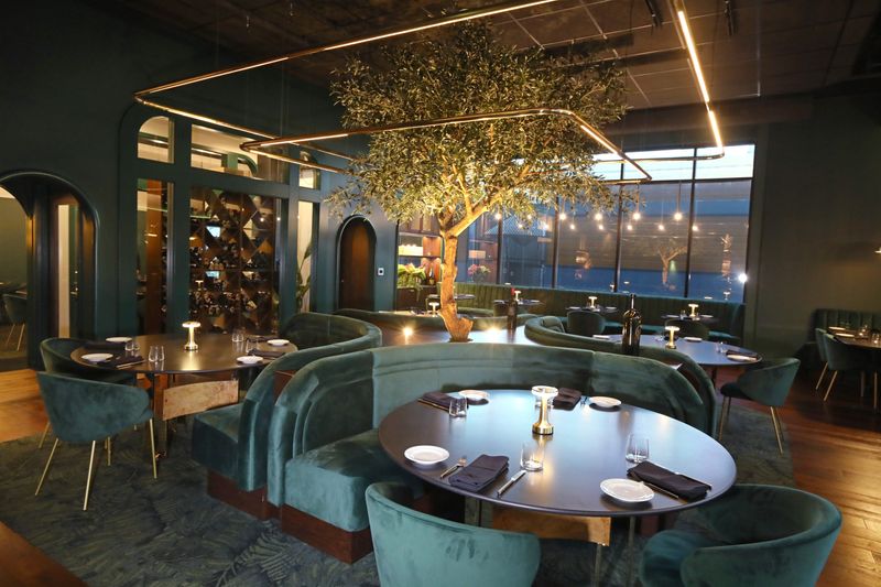 The main dining room at the newly opened Patron Saint steakhouse in downtown Rochester Monday, Nov. 18, 2024.