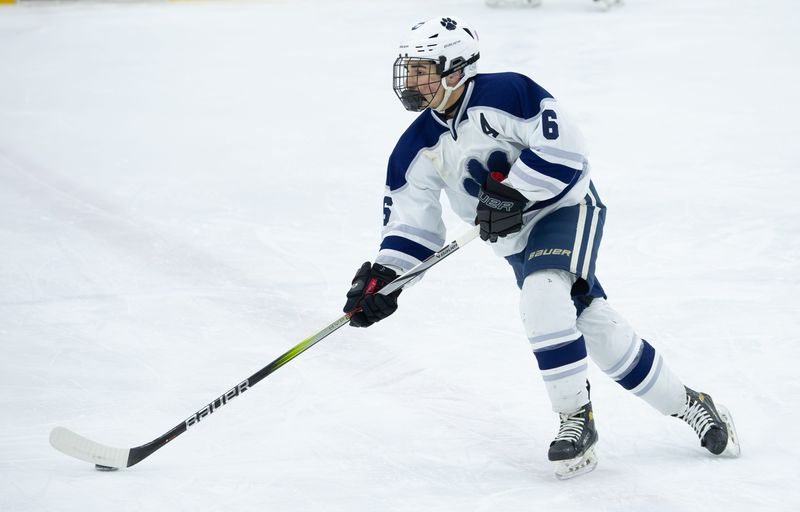 Pittsford's Drew Ricketts skates the puck Tuesday, Jan. 21 at the Bill Grays IcePlex.