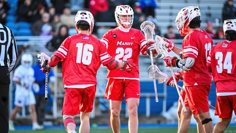 Sean Mullan '27 (22) from Park Ridge, Ill., is a sophomore midfielder for Marist men's lacrosse. MARIST ATHLETICS