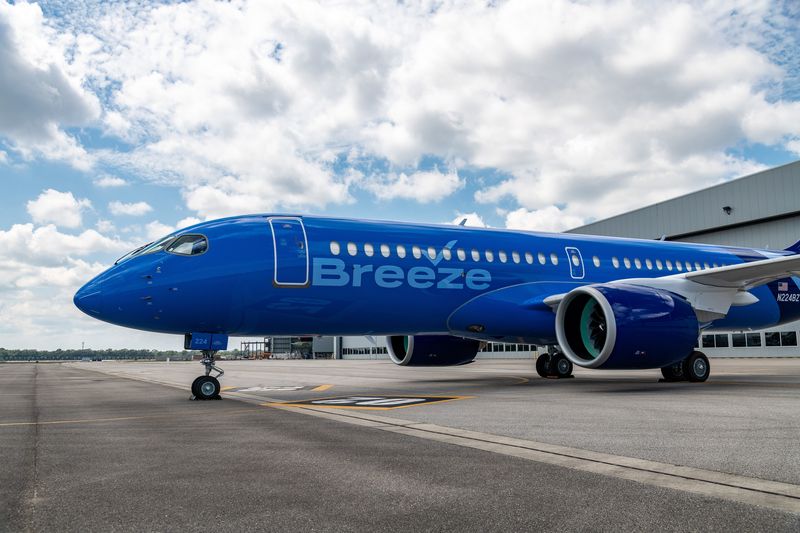 Breeze Airways to offer new nonstop service to Raleigh-Durham and Tampa, as well as BreezeThru service to Providence