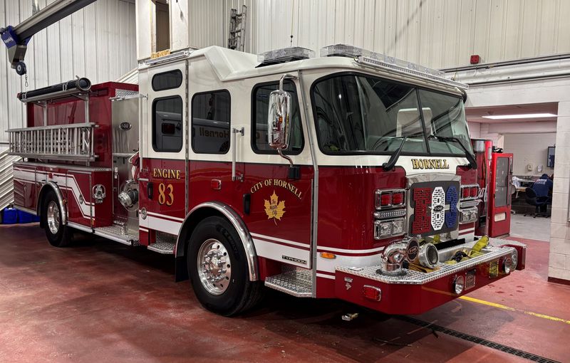 The new Engine 83 fire truck made its debut in Hornell in 2025. The city is now hoping to secure funding for another new truck.