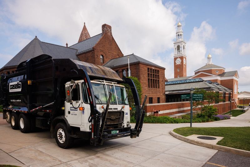 A Casella truck on UVM's campus.