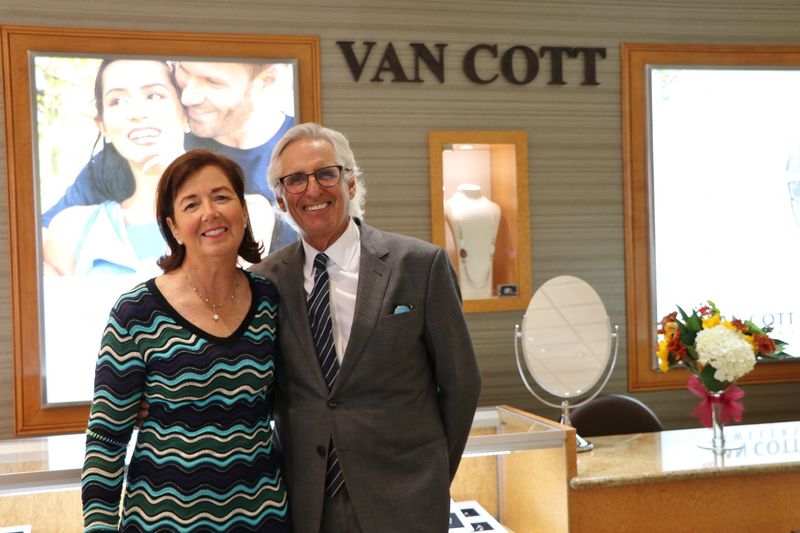 Birdie and Bill Levine in Van Cott Jewelers.