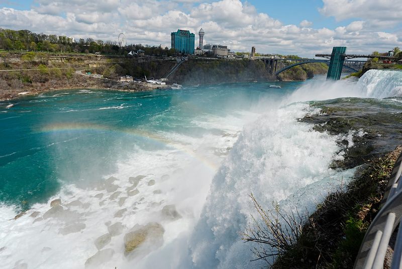 Three New York suburbs, including Niagara Falls, pictured here, have been named some of the safest in the country, according to a recently released study.