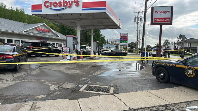 Two troopers were stabbed after making a traffic stop in the parking lot of a gas station in the village of Bolivar May 17.