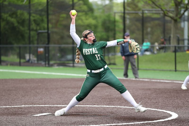 Corning beat Vestal, 7-5, in the STAC softball championship game May 18, 2025 at Greenlight Networks Grand Slam Park in Binghamton.