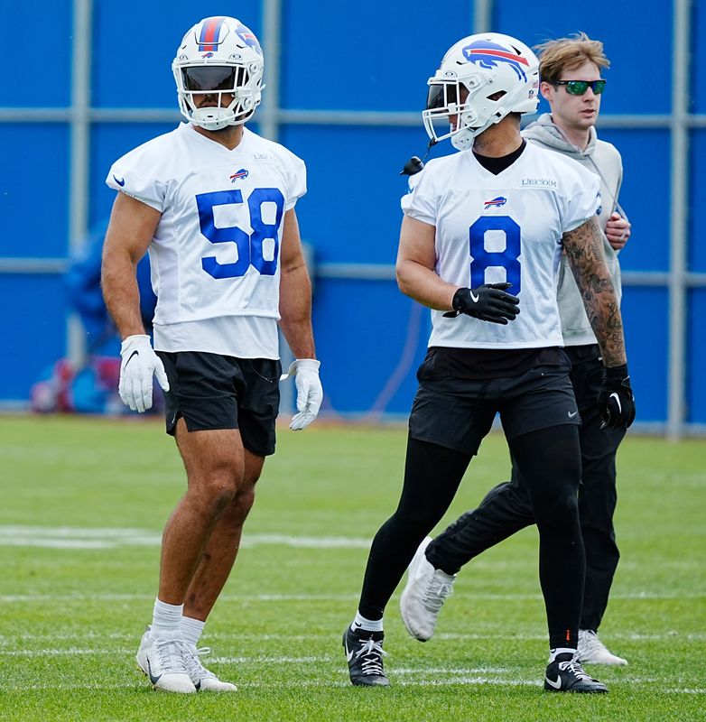 Matt Milano (58) and Terrel Bernard have both underperformed at linebacker for the Bills this season.