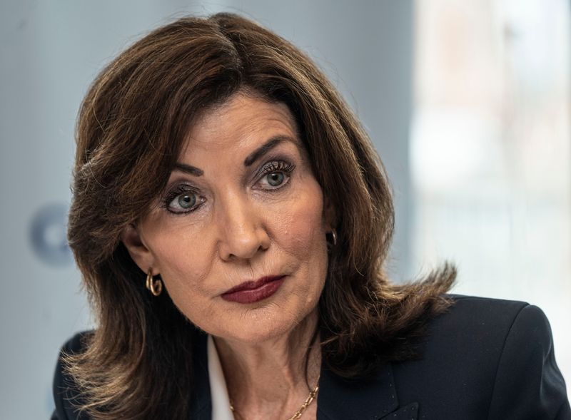 New York State Gov. Kathy Hochul meeting with USA TODAY Network reporters and editors in Manhattan May 29, 2025.