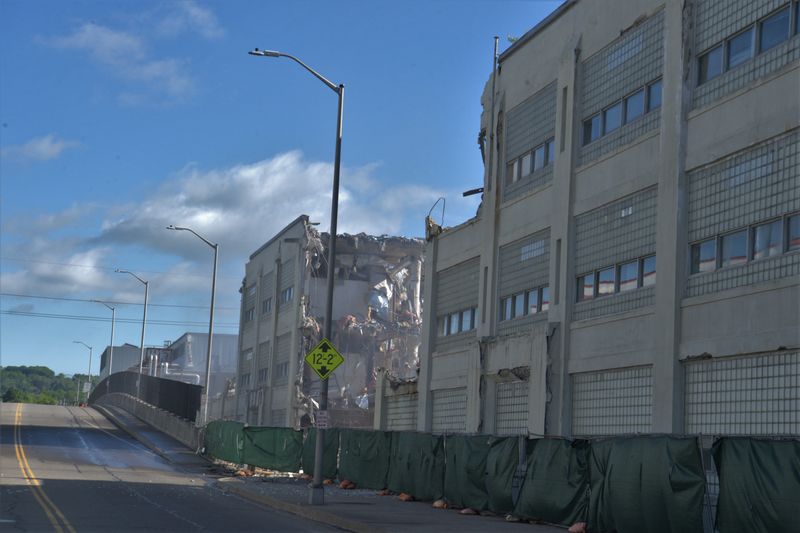 The final stage of the IBM demolition process was underway in the Village of Endicott on May 30, 2025. McKinley Avenue was closed during that stretch of the demolition.