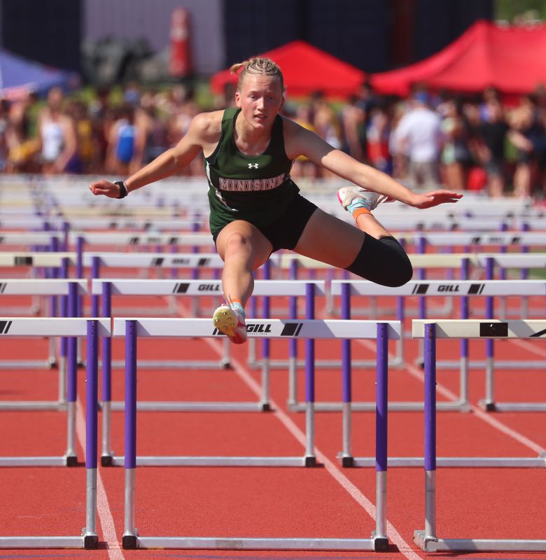 Minisink Valley's Ella Michelitch competes in the pentathlon during the Section 9 New York State Qualifier on June 4, 2025.