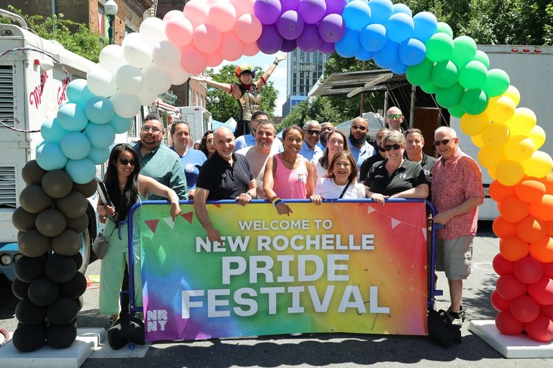 New Rochelle Mayor Yadira Ramos-Herbert, city officials, family, friends and supporters celebrated LGBTQ+ Pride with a carnival-themed festival on June 14, 2024.