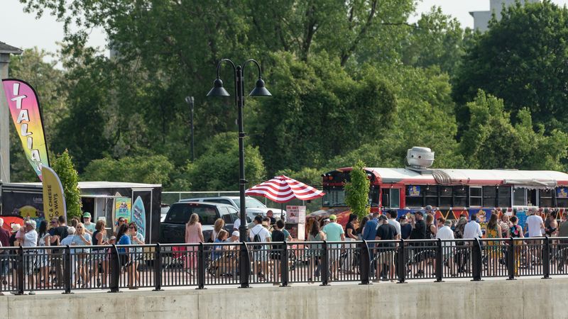 Many people gathered for the grand opening of Harbor Point in Utica, NY on Thursday, June 5, 2025 to enjoy a community-wide, family-friendly celebration along the waterfront, with local entertainment, food, and attractions.