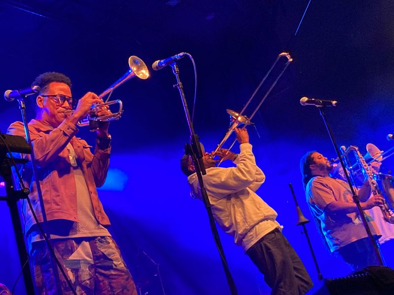 New Orleans group The Soul Rebels performs June 7, 2025 at Waterfront Park during the Burlington Discover Jazz Festival.