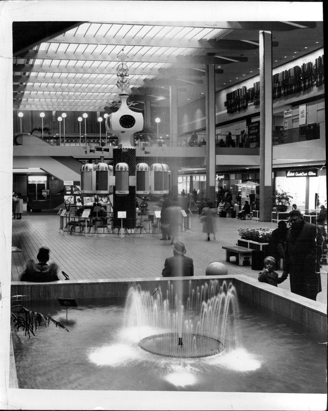 From 1978: The fountain and Clock of Nations at Midtown Plaza.