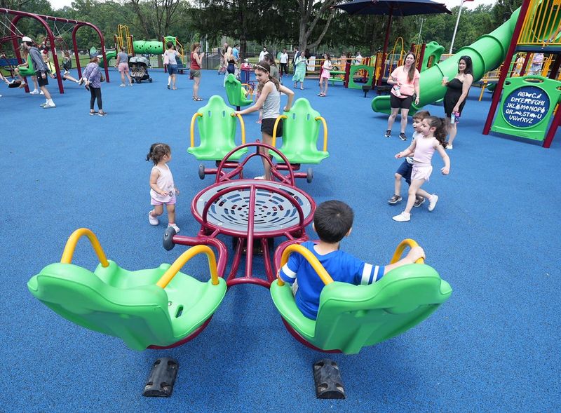 Clarkstown opens an inclusive playground named for former Councilman Mark Woods at Zukor Park in New City on Friday, June 20, 2025. Mark Woods died unexpectedly May 17, 2024, at the age of 54.