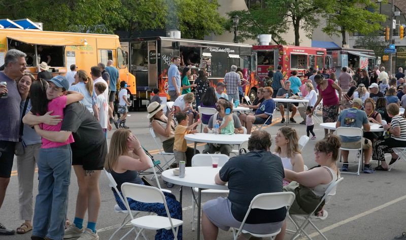 Food truck row was a popular sport for festival goers all night during opening night of the 22nd Edition of the Rochester International Jazz Festival Friday, June 20, 2025.