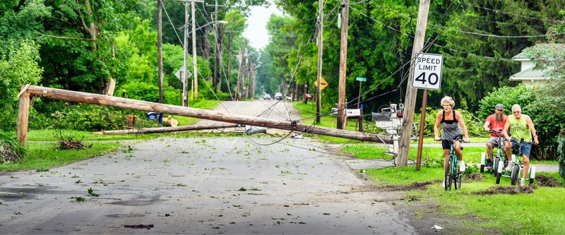 A tornado in Clark Mills on June 22, 2025 left a trail of damage while high winds from accompanying storms also downed trees in Oneida and Madison counties.