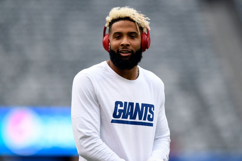New York Giants wide receiver Odell Beckham Jr. on the field for warmups before facing the Washington Redskins on Sunday, Oct. 28, 2018, in East Rutherford.

Giants Vs Redskins