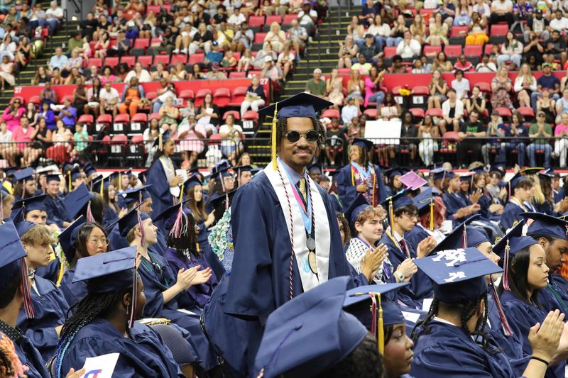 Scenes from the Binghamton High School graduation at the Visions Veterans Memorial Arena June 29, 2025.