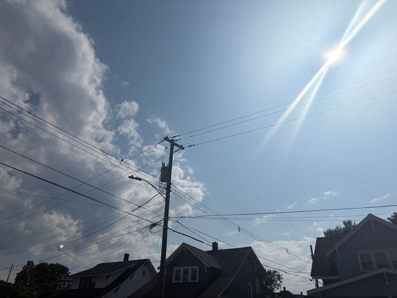 The sun shining in Endicott on July 3, 2025.