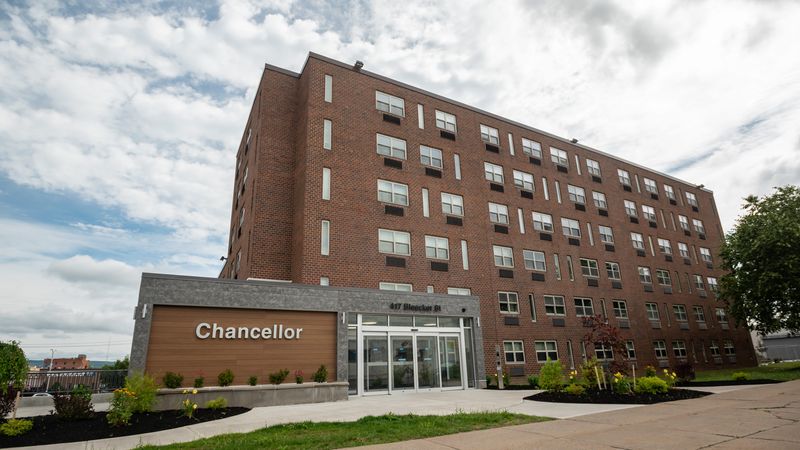 A view of the newly renovated Chancellor Apartments at 417 Bleecker St. in Utica, NY on Wednesday, July 9, 2025.