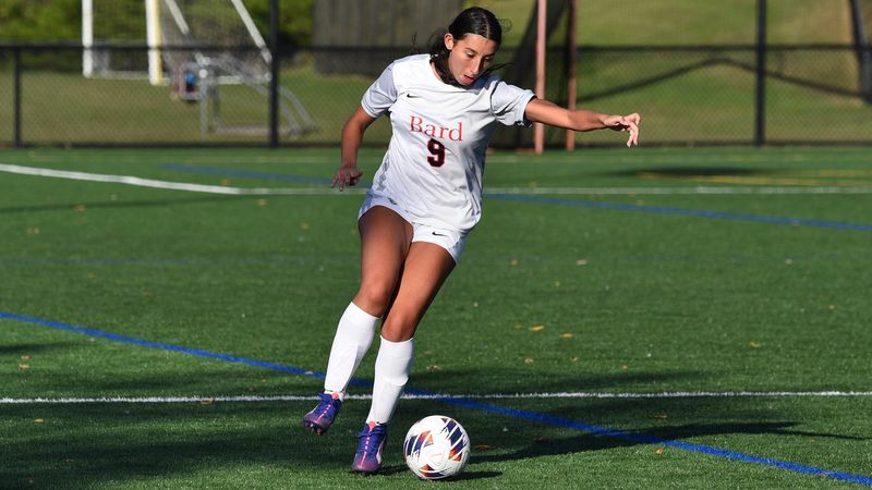 Mahlia Slaiby '27, of Gainesville, Va., plays forward and midfield for Bard women's soccer. BARD ATHLETICS