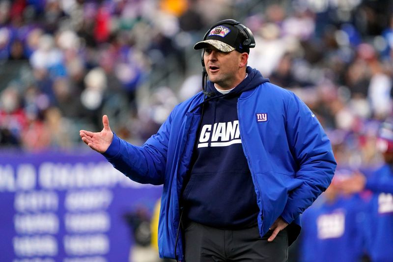 New York Giants head coach Joe Judge in the second half at MetLife Stadium. The Giants fall to the Cowboys, 21-6, on Sunday, Dec. 19, 2021, in East Rutherford.

Nyg Vs Dal