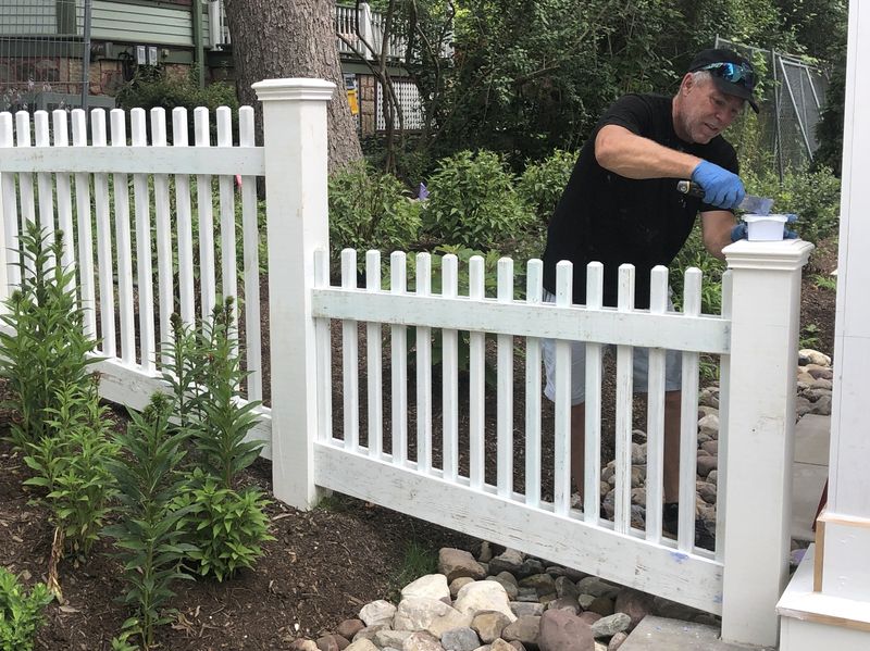 Take it from Steve Walsh, a fresh coat of white paint will do wonders for the new Reading Garden at Wood Library in Canandaigua.