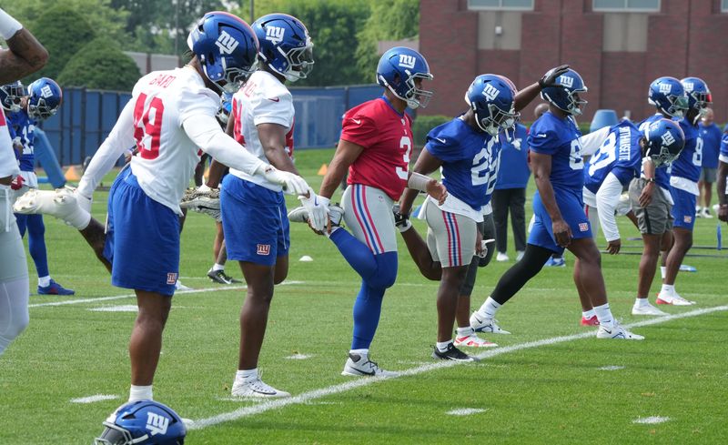 East Rutherford, NJ -- June 5, 2025 -- The New York Giants players participate in their 2025 OTAÃ•s at the Quest Diagnostic Giants Training Center in East Rutherford.