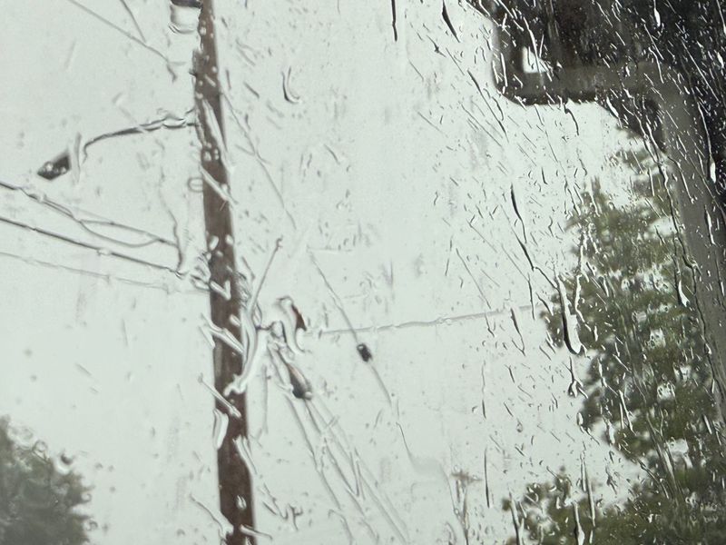 Grey clouds covered the skies in downtown Binghamton brought a short downpour of rain on July 25, 2025.